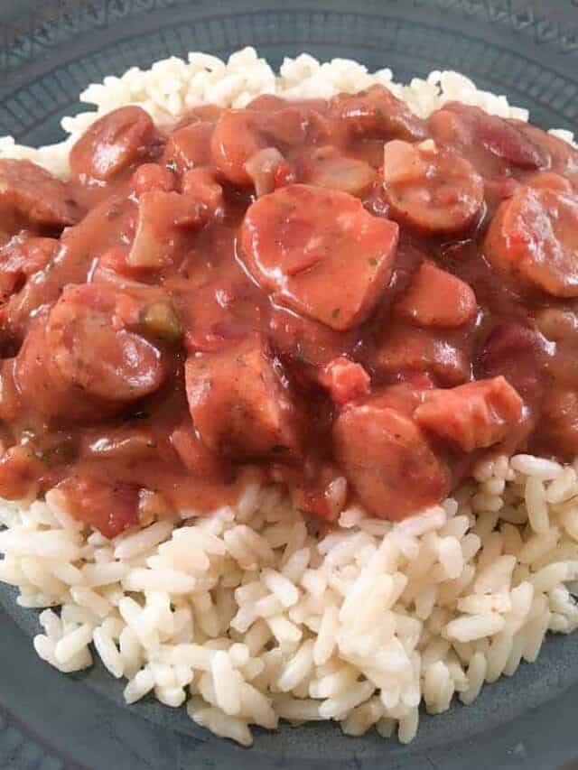 Easy Red Beans and Rice with Sausage - My Kitchen Serenity