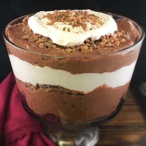Chocolate Trifle with Brownies and Toffee - My Kitchen Serenity
