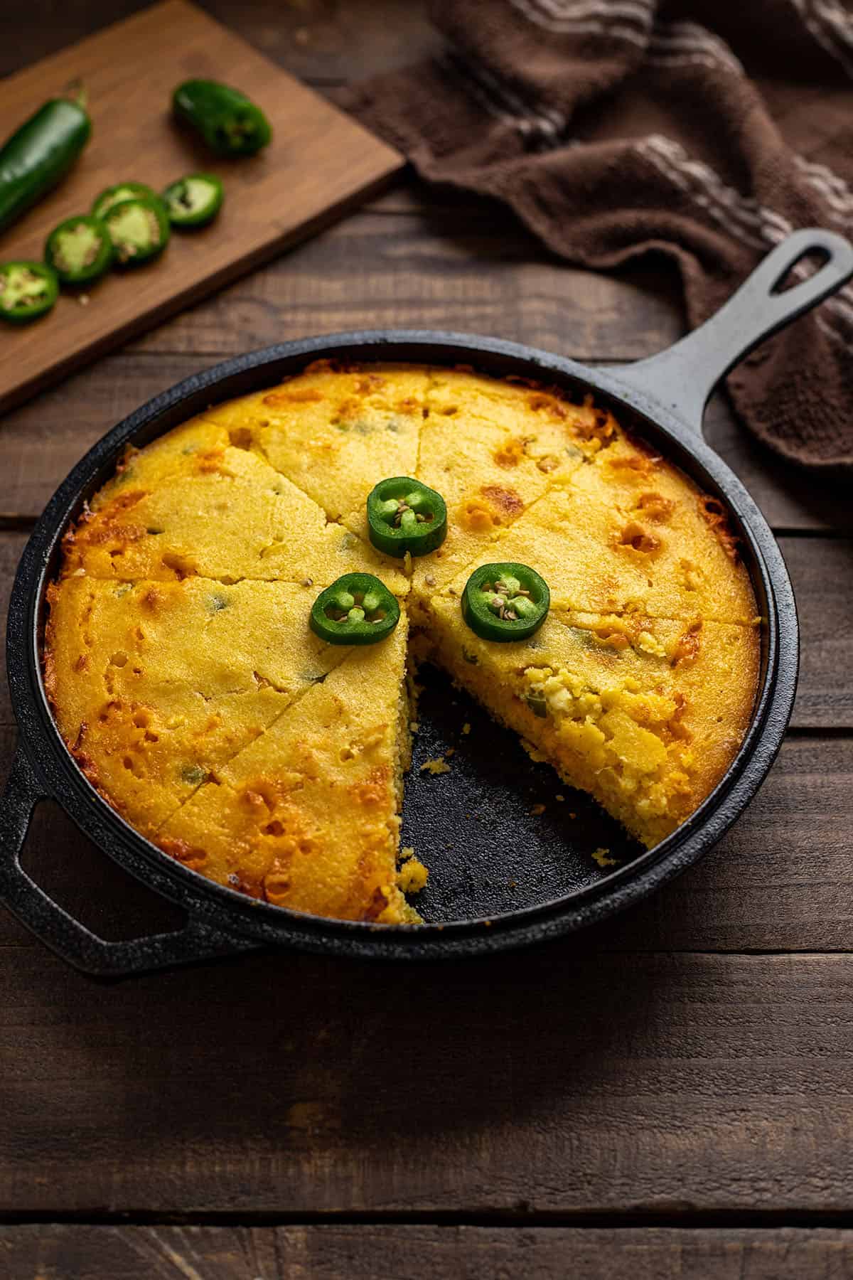 Cast Iron Jalapeno Cornbread - My Kitchen Serenity