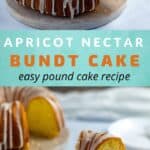 apricot nectar bundt cake recipe pin