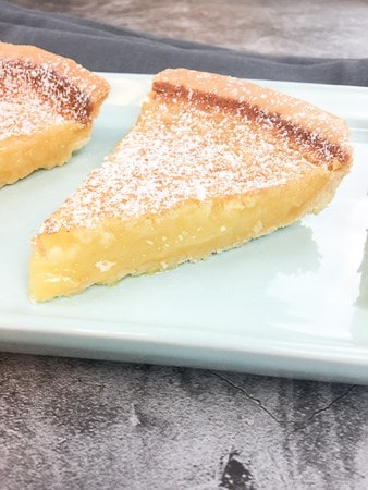 slice of lemon chess pie by My Kitchen Serenity