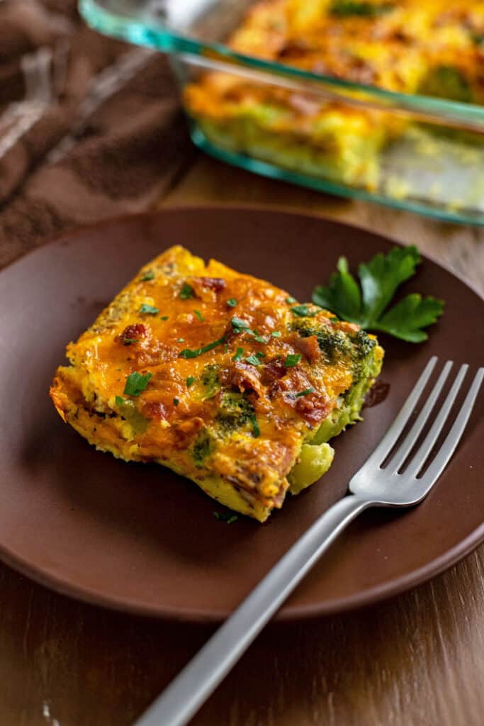 Broccoli Cheese Egg Bake - My Kitchen Serenity