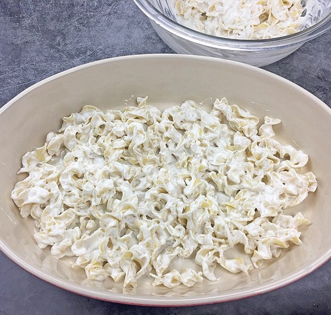 Layer 1 Noodles, Cream Cheese, and Sour Cream