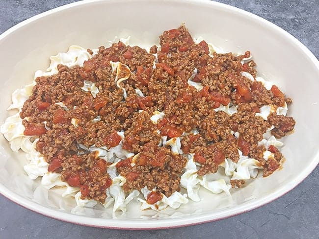 Layer 2 Ground beef mixture