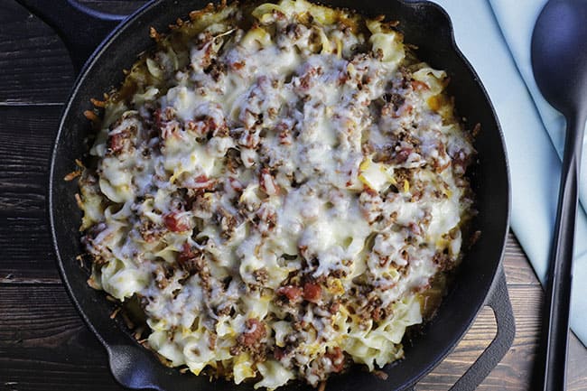 baked beef noodle casserole