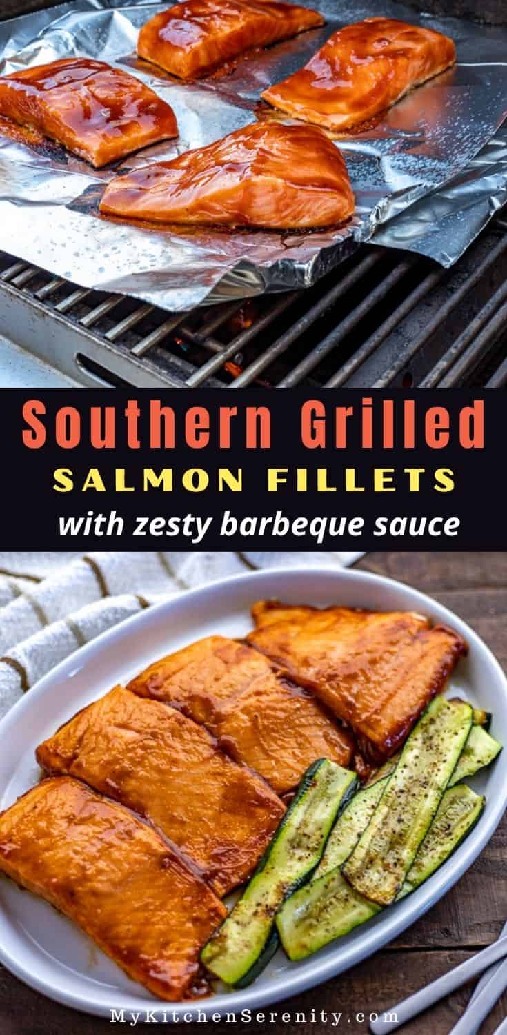 Easy Grilled Salmon with BBQ Sauce - My Kitchen Serenity