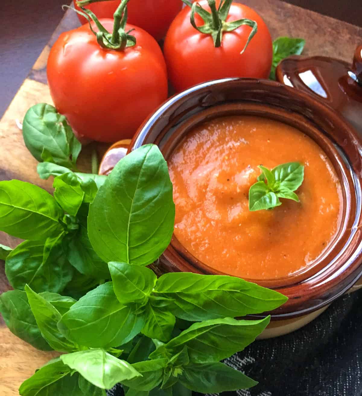 Instant Pot Tomato Soup with Fresh Tomatoes