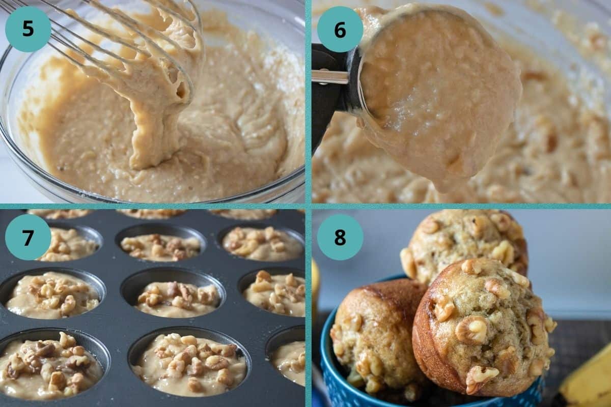 photo collage of recipe steps 5 through 8