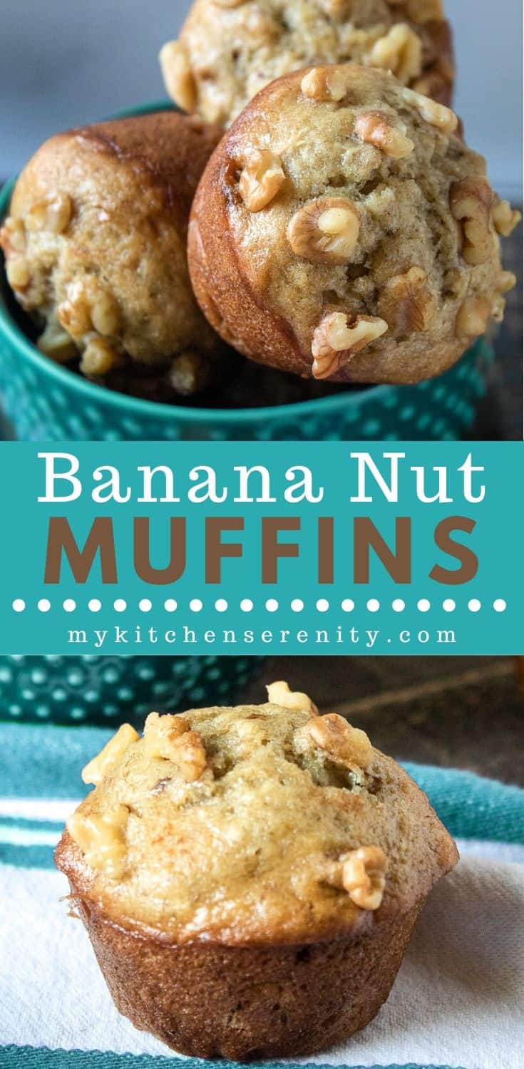 Easy Banana Nut Muffins Recipe - My Kitchen Serenity