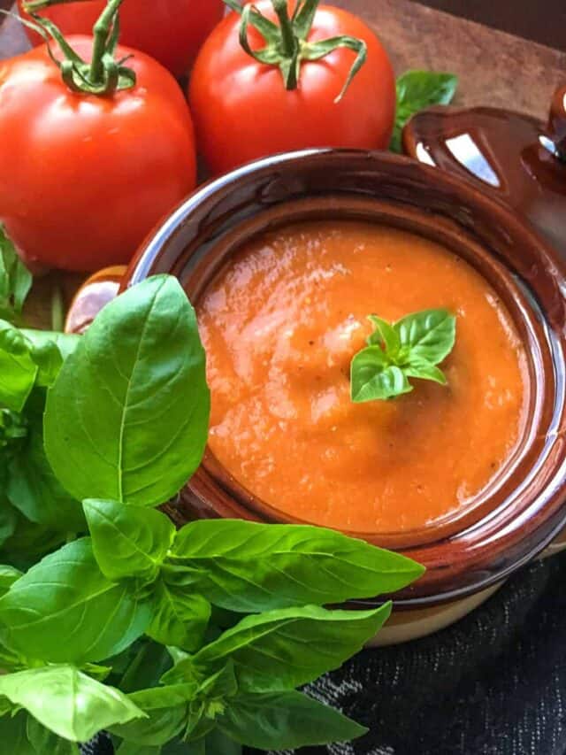 Homemade Instant Pot Tomato Basil Soup Story
