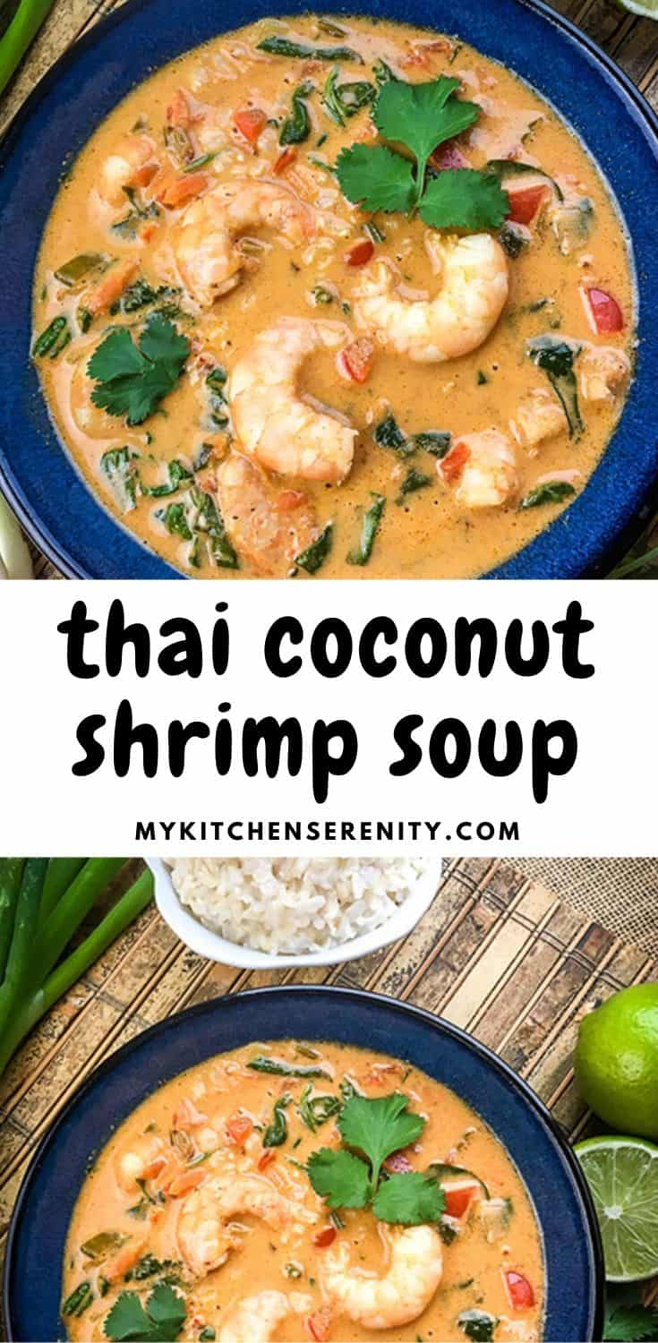 Thai Coconut Shrimp Soup - My Kitchen Serenity