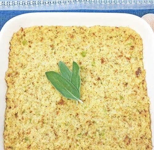 Southern Cornbread Dressing - Baked Broiled and Basted