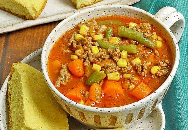 Easy Hamburger Vegetable Soup My Kitchen Serenity