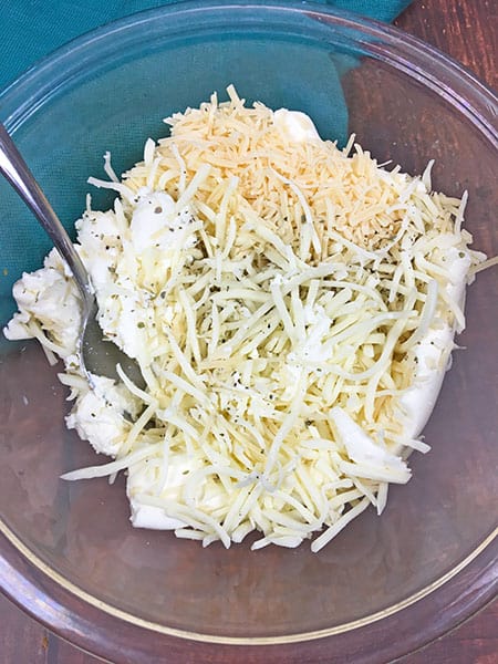 ricotta cheese mixture in bowl