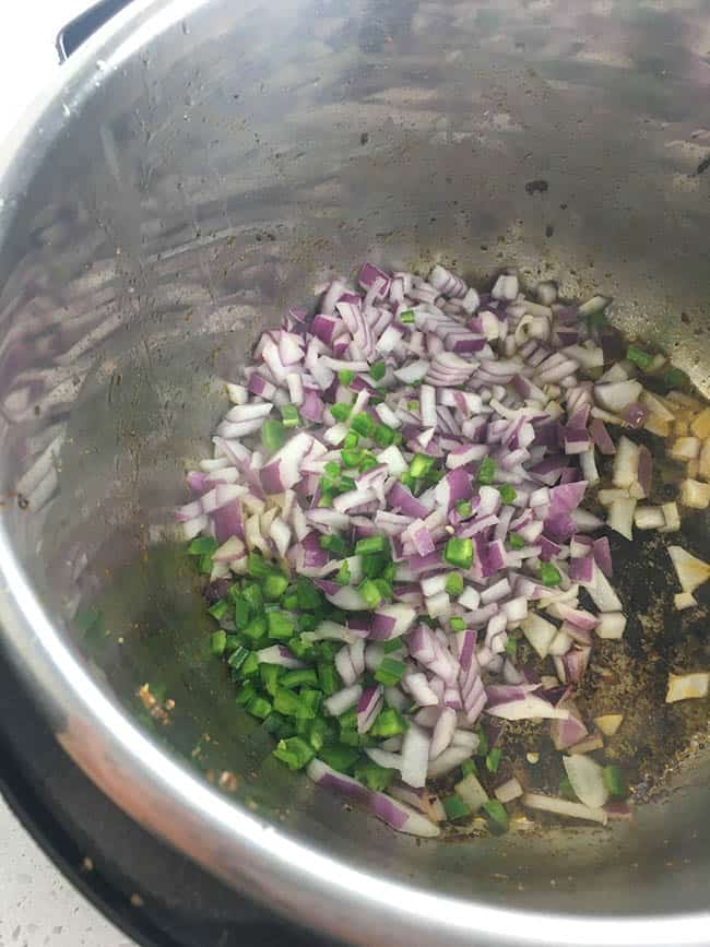 sauteed onions and jalapenos