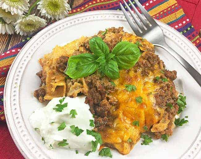 Easy Beef Enchilada Casserole My Kitchen Serenity