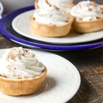 baked mini pies on plate