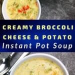 broccoli cheese potato soup recipe pin