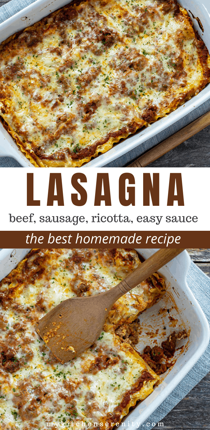 Italian American Lasagna - My Kitchen Serenity