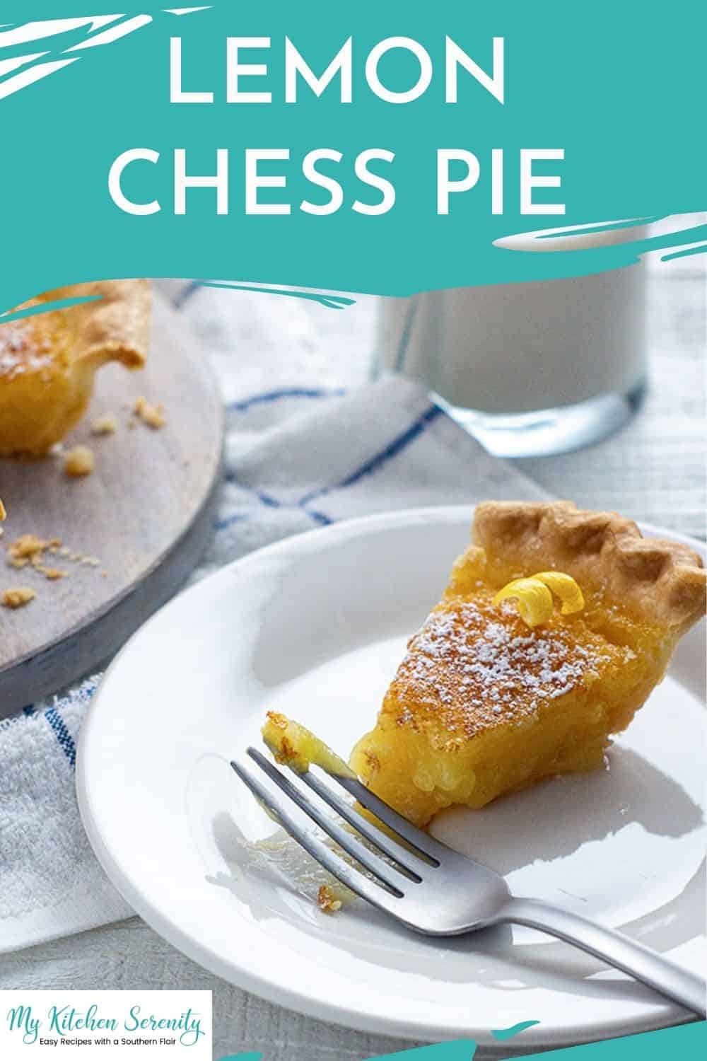 Southern Lemon Chess Pie Recipe - My Kitchen Serenity