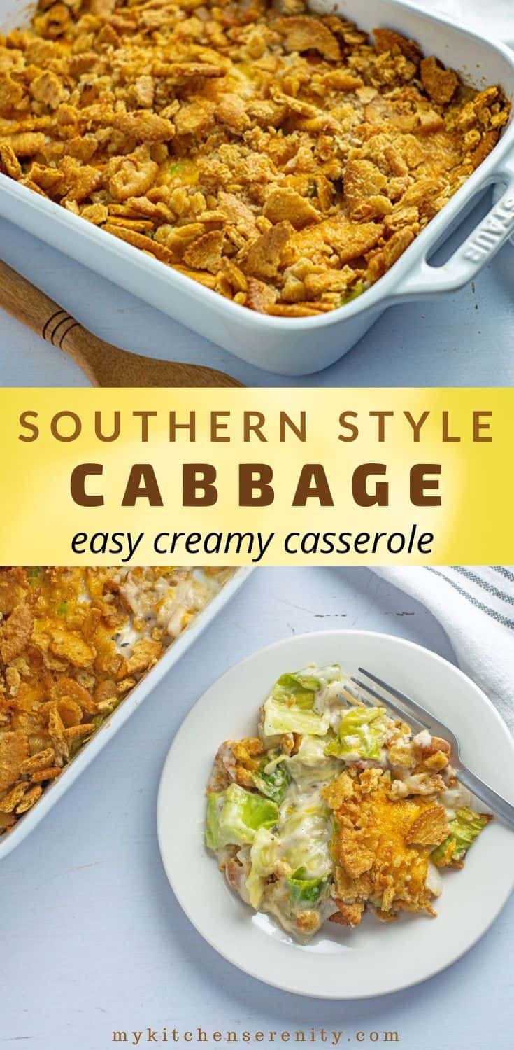 Easy Cabbage Casserole with Cheese and Ritz Cracker Topping