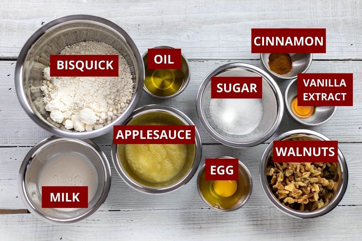ingredients measured out in bowls on counter top