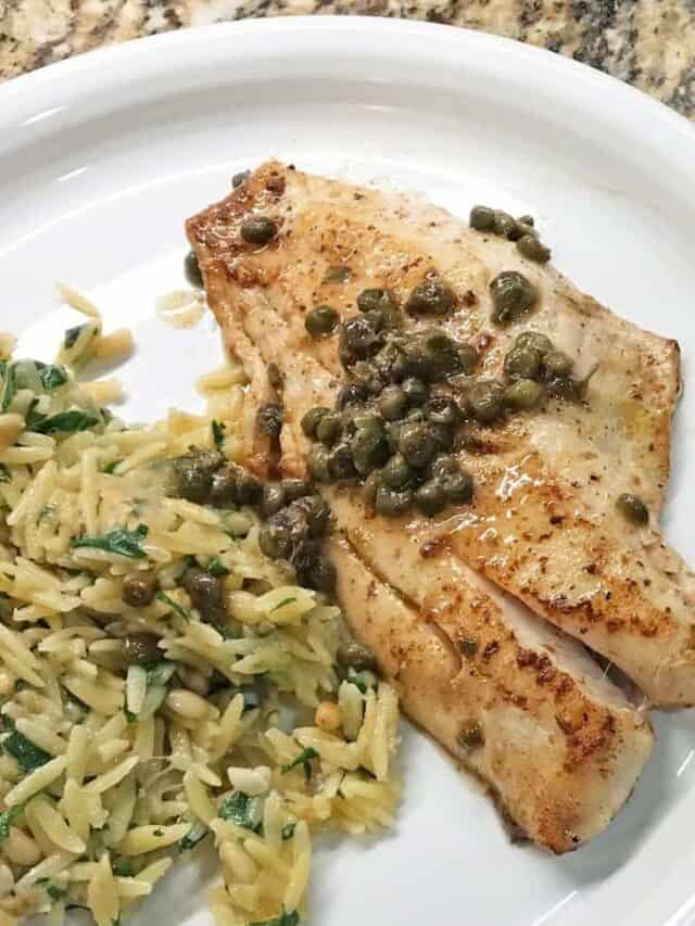 Pan Seared Red Snapper with Lemon Caper Butter Sauce