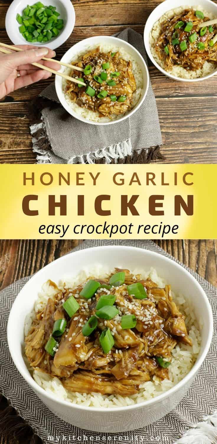 Easy Crock Pot Honey Garlic Chicken - My Kitchen Serenity
