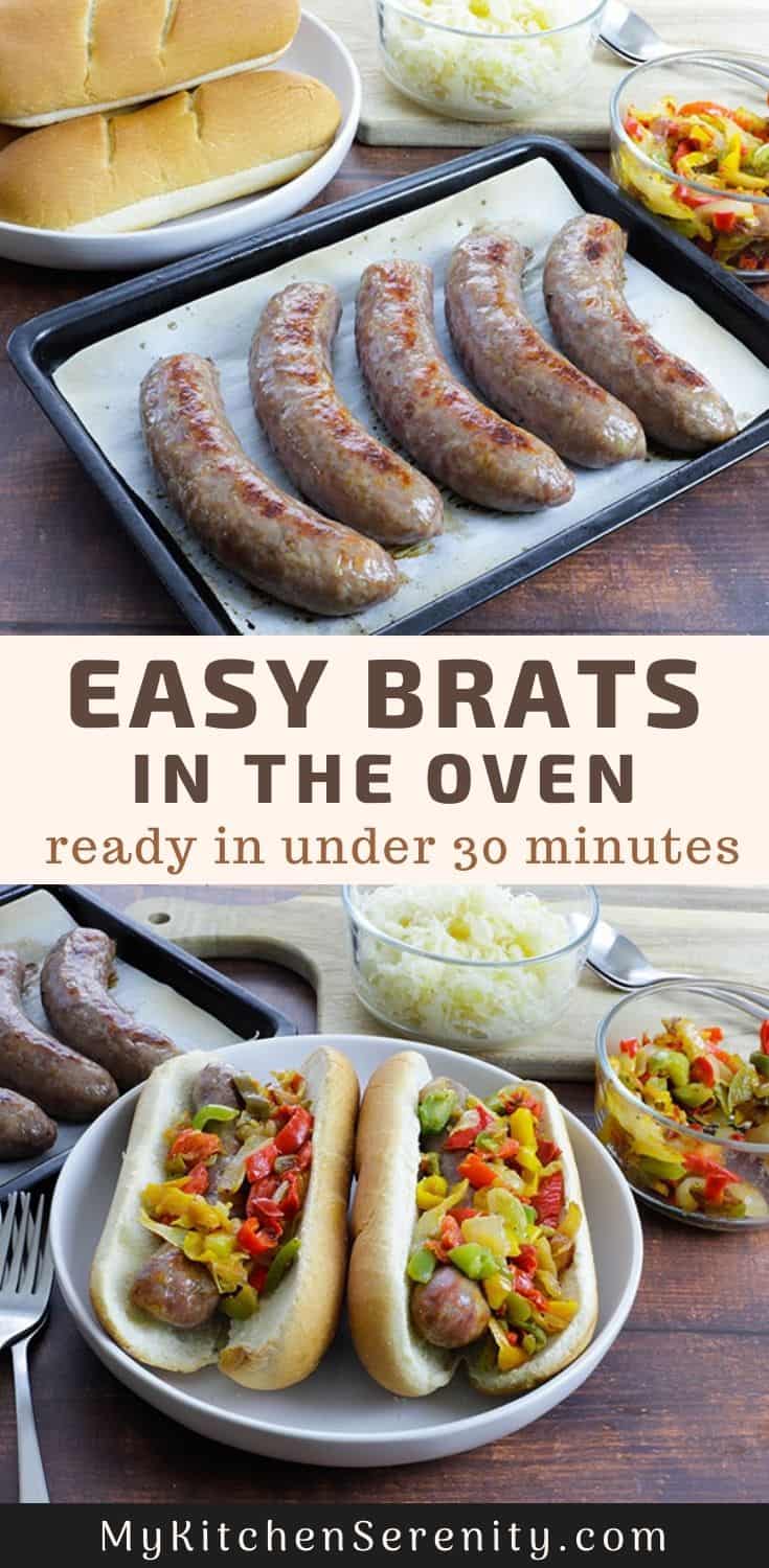 How to Cook Brats in the Oven - My Kitchen Serenity