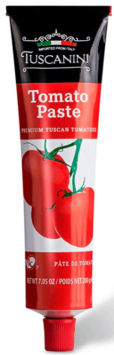 7.05 ounce tube of tomato paste. Tuscanini brand.