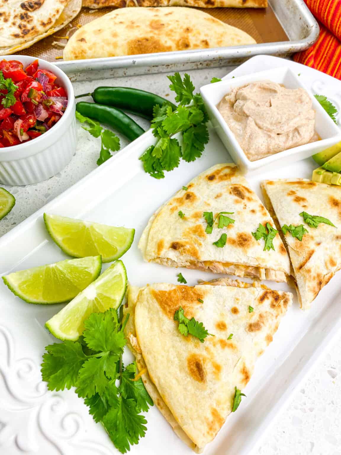 Easy Rotisserie Chicken Quesadillas - My Kitchen Serenity