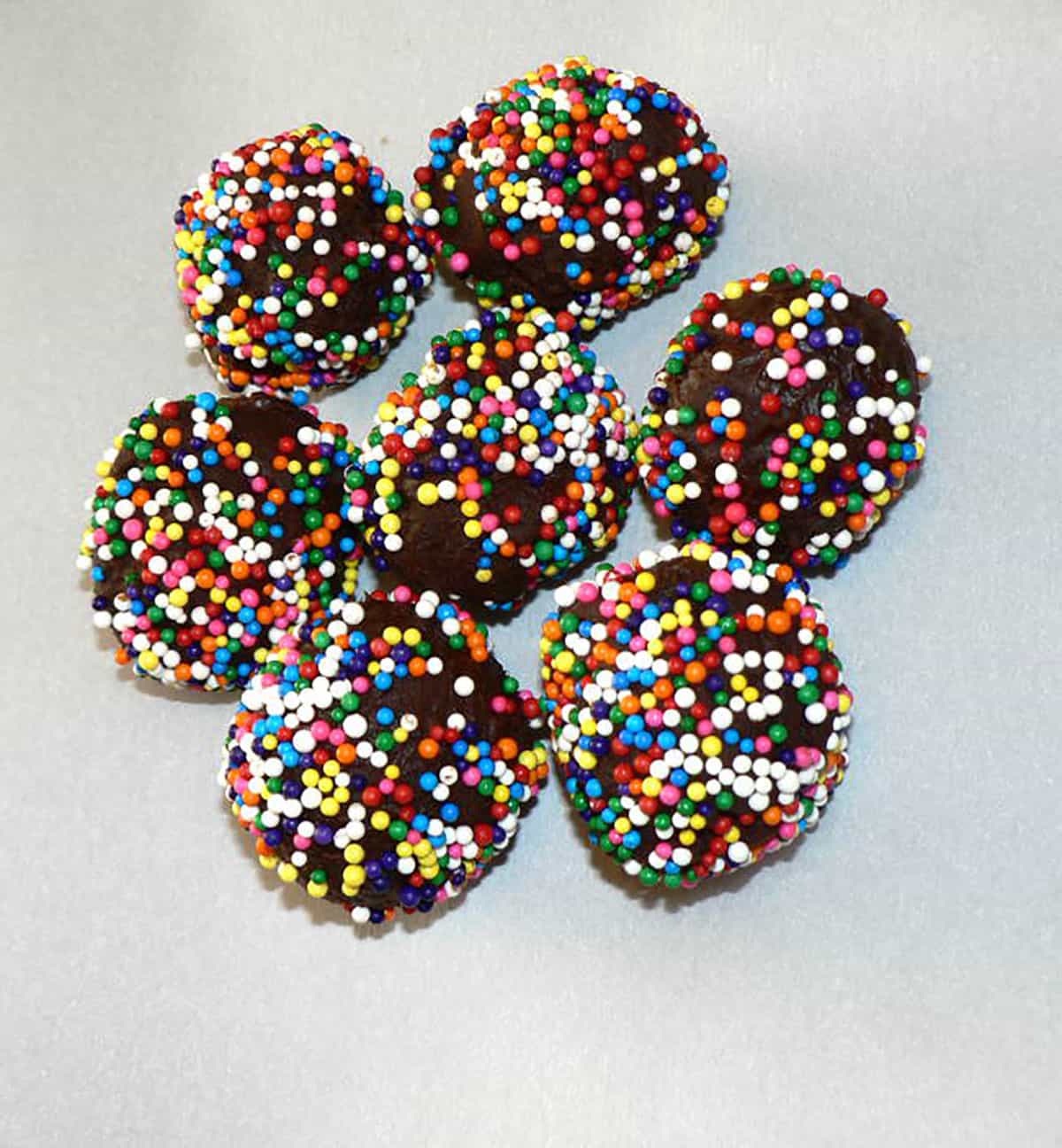 rainbow sprinkles truffles