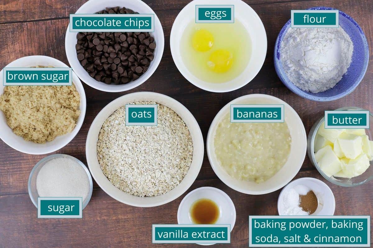 ingredients measured out in various bowls on counter top