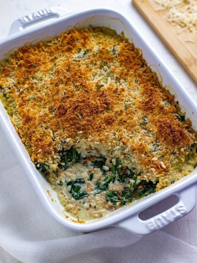 Easy Spinach Parmesan Casserole