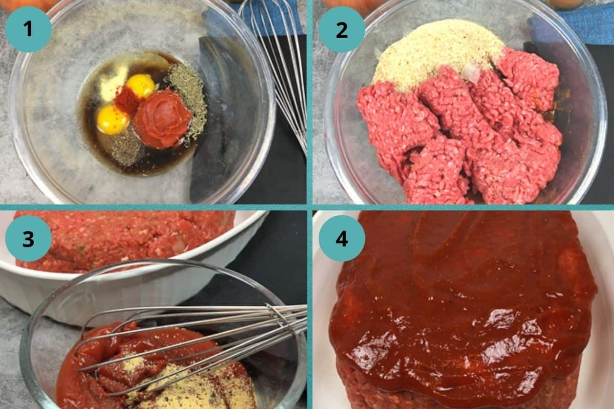 Photo collage of recipe steps.