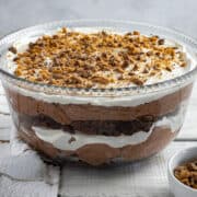 Chocolate Brownie Toffee Trifle - My Kitchen Serenity
