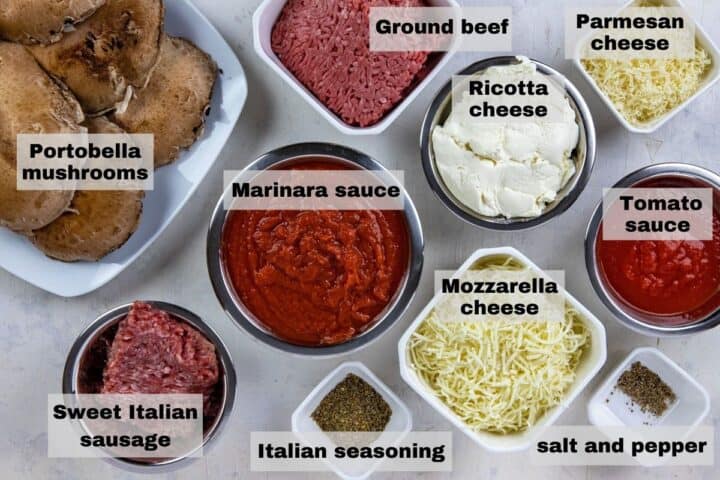 Lasagna Portobellos: Gluten Free Stuffed Mushrooms - My Kitchen Serenity