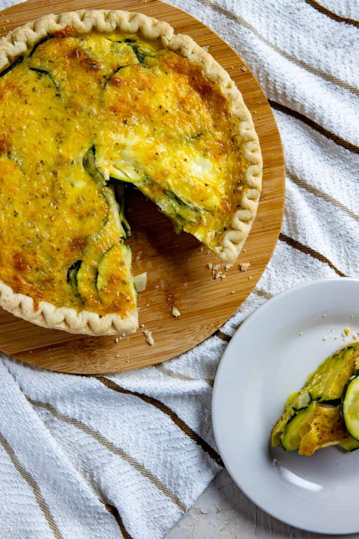 Cheesy Savory Zucchini Pie - My Kitchen Serenity