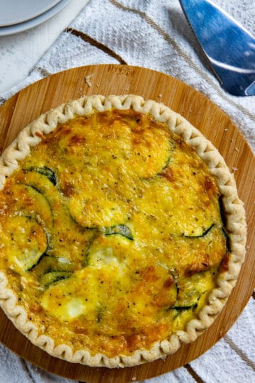 Cheesy Savory Zucchini Pie - My Kitchen Serenity