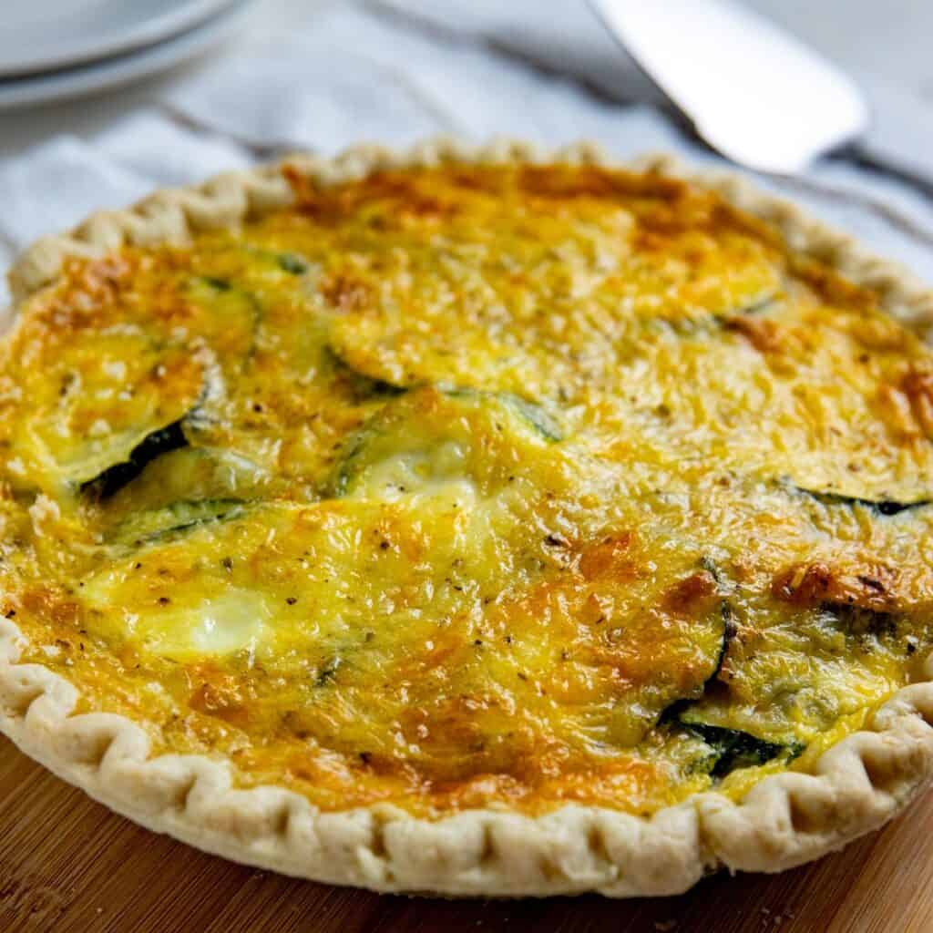 Cheesy Savory Zucchini Pie - My Kitchen Serenity