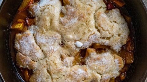 Cast Iron Skillet Peach Cobbler