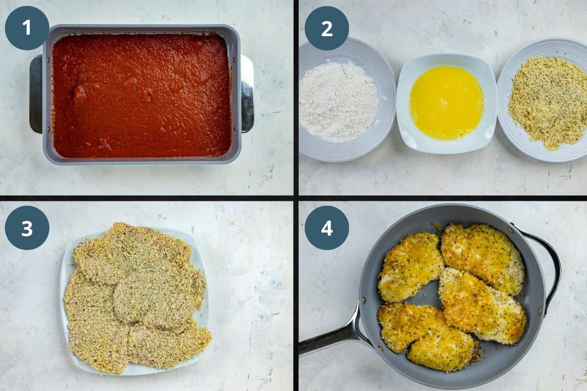 photo collage of recipe steps 1-4