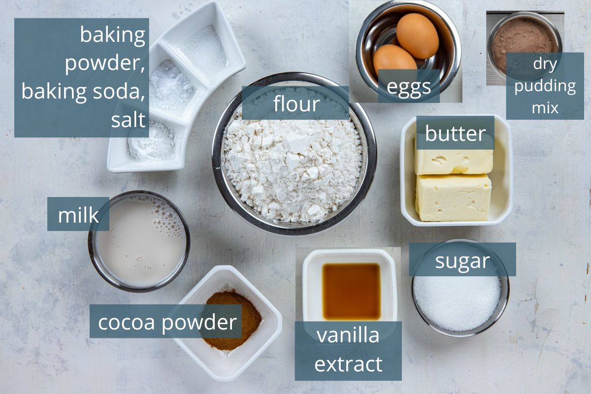 ingredients measured out in individual containers.