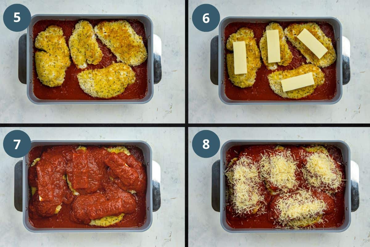 photo collage of recipe steps 5-8.