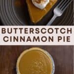 Butterscotch Cinnamon Pie Pinterest Pin