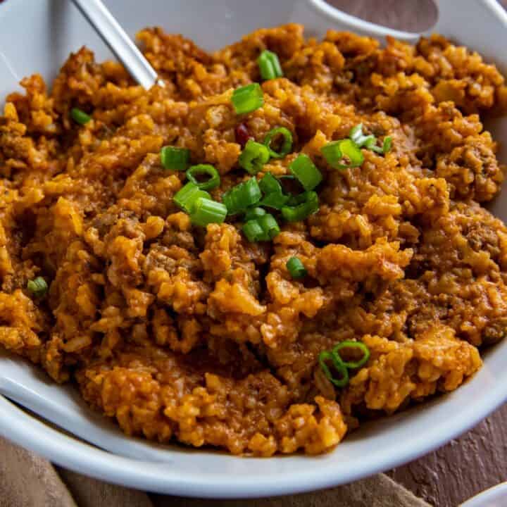 Spanish Rice with Ground Beef - My Kitchen Serenity