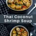 Thai Coconut Shrimp Soup image for Pinterest.