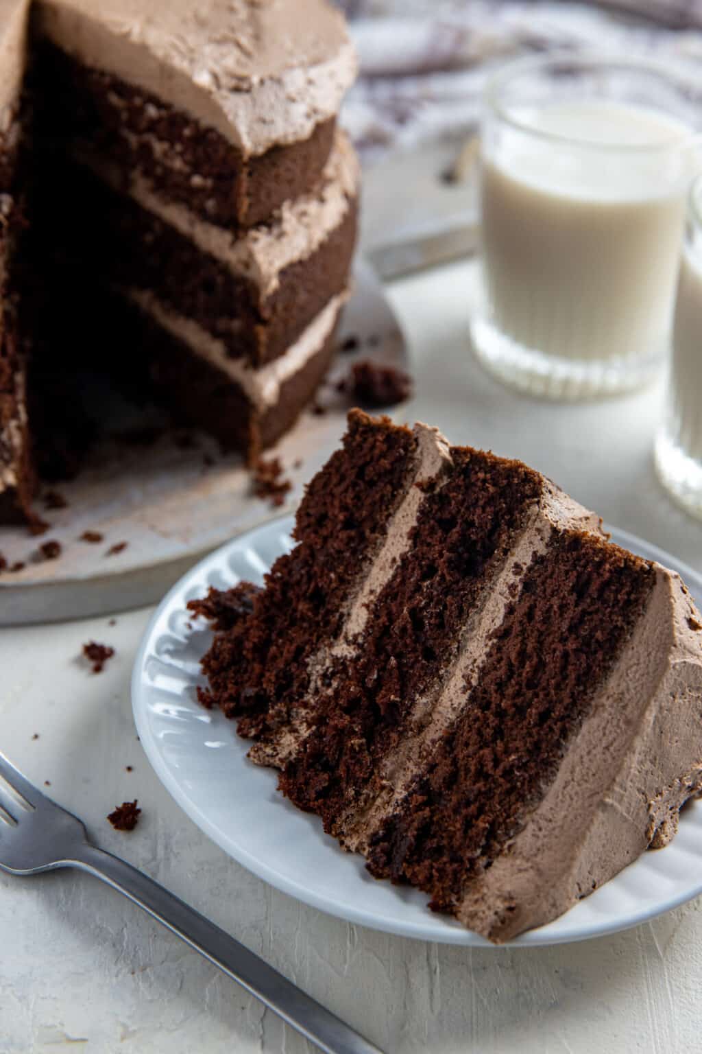 Triple Layer Chocolate Cake - My Kitchen Serenity