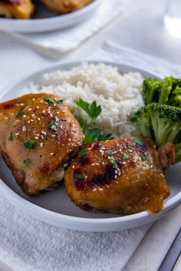 Honey Ginger Chicken Thighs - My Kitchen Serenity