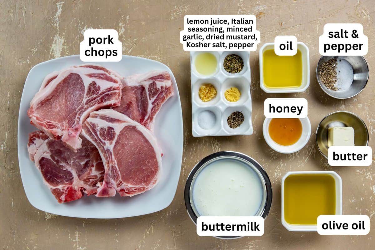 All ingredients in individual containers on counter top.